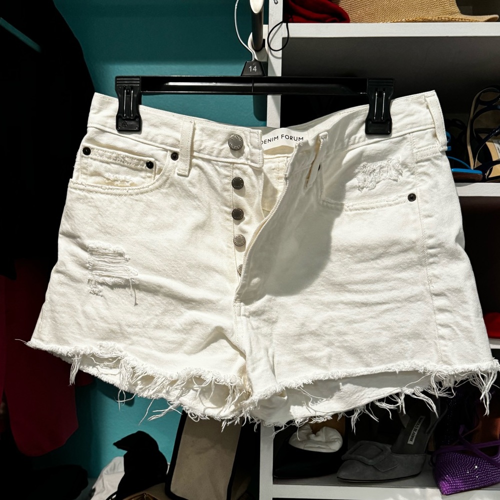 Aritzia Ex Boyfriend High Waisted Denim Shorts